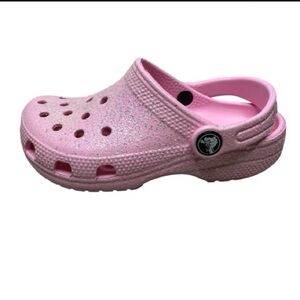 Crocs Kid’s Pink Glitter Clog Flamingo Pink size:C12